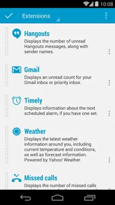 Hangouts DashClock Extension android App screenshot 0
